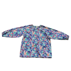 fundamentals Colorful Heart Patterned Long Sleeve scrub lab jacket